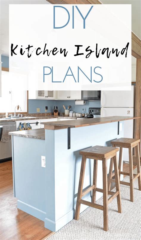 DIY Kitchen Island with Breakfast Bar Plans