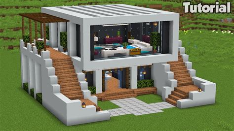 Minecraft: How to Build a Modern House Tutorial (Easy) #35 +Interior video in the Description ...