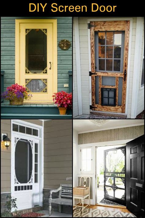 different types of screen doors and windows with the words diy screen door