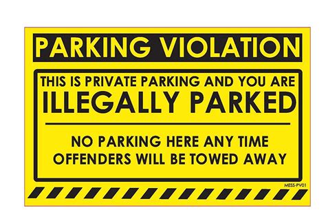 Printable Parking Violation Notice