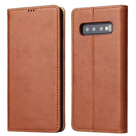 Galaxy S10 Plus Folio Case, Dteck Magnetic Flip Premium Leather Stand Wallet Case Cover For ...