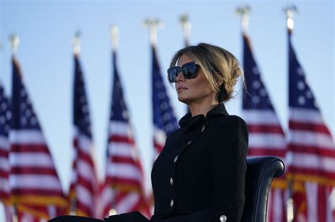 Melania Trump Wears Black Outfit For Final Farewell To The White House