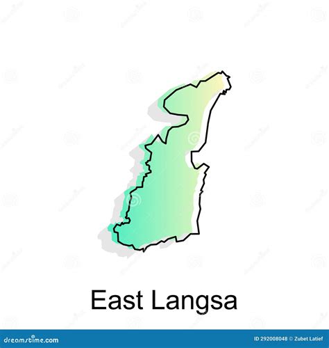 Map City of East Langsa Illustration Design, World Map International Vector Template with ...