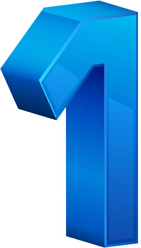 Number One Blue Transparent PNG Clip Art | Gallery Yopriceville - High ...