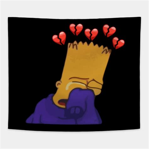 sad bart - Bart - Tapestry | TeePublic