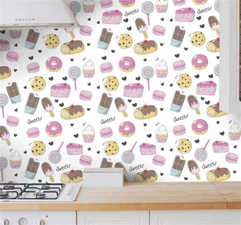 Dessert themed Kitchen Vinyl Wallpaper - TenStickers