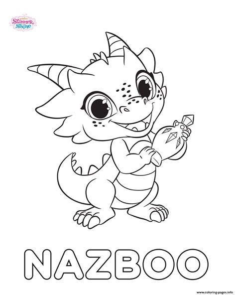 Shimmer And Shine Nazboo Coloring page Printable