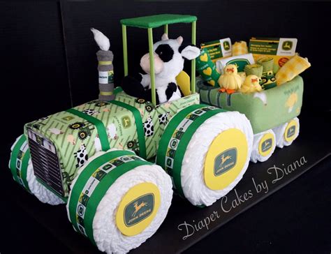 How To Make A John Deere Diaper Cake - Cake Walls