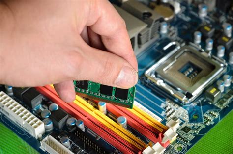 Installing RAM Computer Memory Stock Photo - Image of equipment, component: 39497502