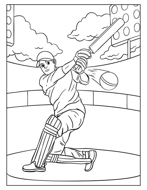 Cricket Coloring Page for Kids 11416893 Vector Art at Vecteezy