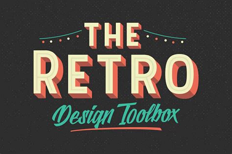 The Retro Design Toolbox: 62 Fonts & 1147 Graphics