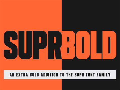 SUPR Bold - Condensed Display Font by Brandon Frederickson on Dribbble