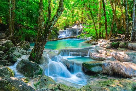 Beautiful waterfall in Thailand jungle — Stock Photo © ifee #59100361