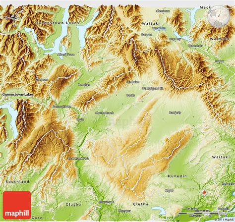 Physical 3D Map of Central Otago