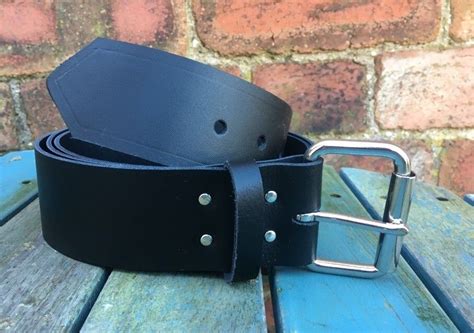 Black Belt 2 Inch Wide 100% Real Leather Handmade Choice of Buckle & Keeper Loop | eBay