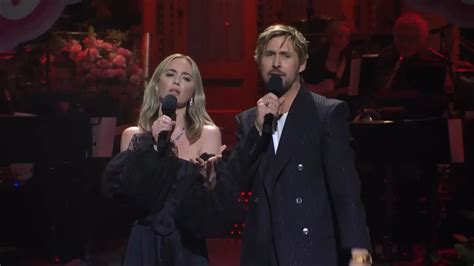 Ryan Gosling and Emily Blunt Bid Barbenheimer Farewell on 'SNL' | The ...