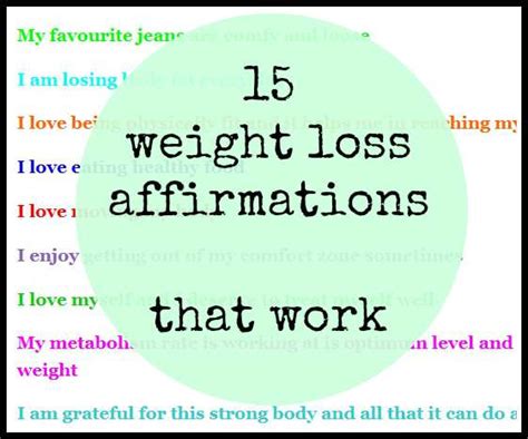 15 weight loss affirmations that work