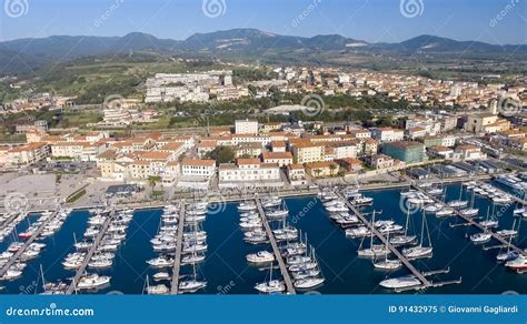 San Vincenzo, Italy. City As Seen from the Air Stock Image - Image of destination, italy: 91432975