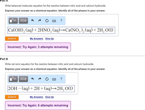 Solved Write balanced molecular equation for the reaction | Chegg.com