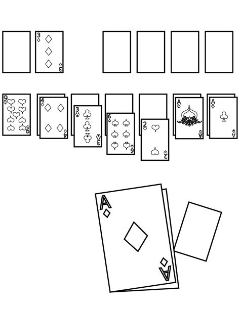 Solitaire Coloring Coloring Pages