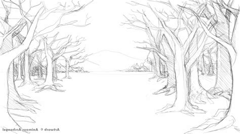 Easy Forest Drawing at PaintingValley.com | Explore collection of Easy Forest Drawing