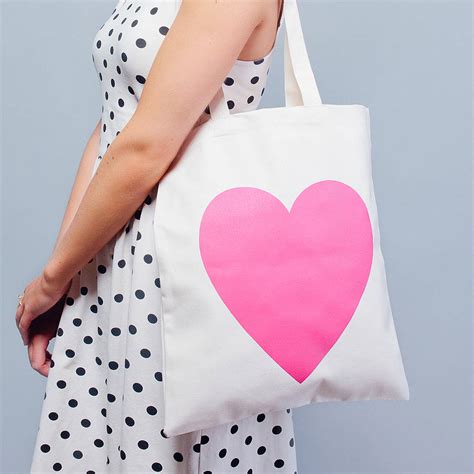 heart tote bag by alphabet bags | notonthehighstreet.com