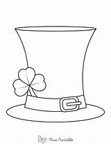 Printable Leprechaun Top Hat Coloring Page sketch template