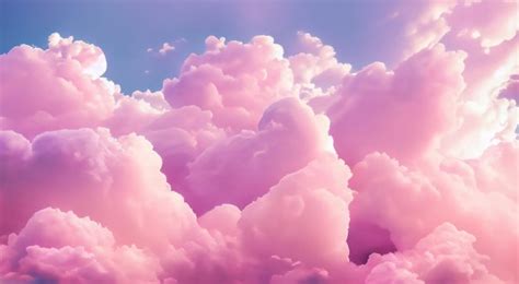 Premium Photo | Pink fluffy soft clouds Beautiful cloudy sky Dream cloud of heaven Nature ...