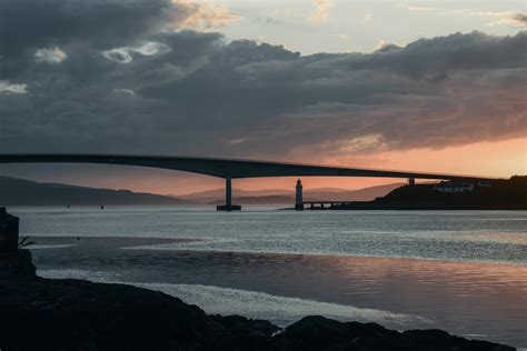 Clouds over Skye Bridge in Scotland at Sunset · Free Stock Photo