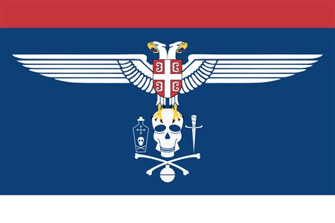 Flag of interwar greater Serbia if the treaty of London was enforced ...