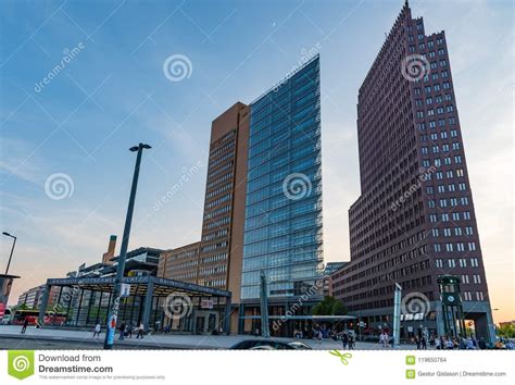 Potsdamer Platz Square with Modern Architecture Editorial Stock Image - Image of high, business ...