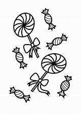 sweets candy coloring 15 sketch template