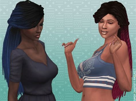 Hallowsims dreadlocks and twists at Sims 4 Diversity Project » Sims 4 Updates
