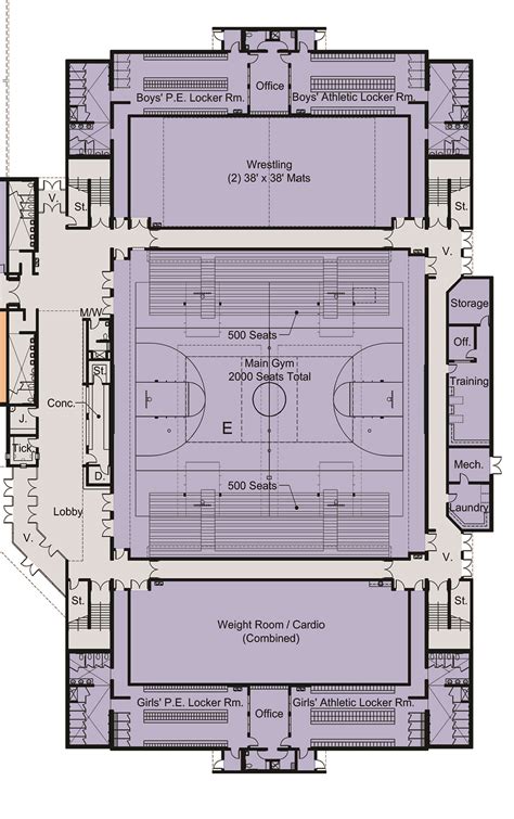 High School Gymnasium Floor Plan