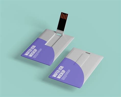 Premium PSD | Business card usb flash drive mockup