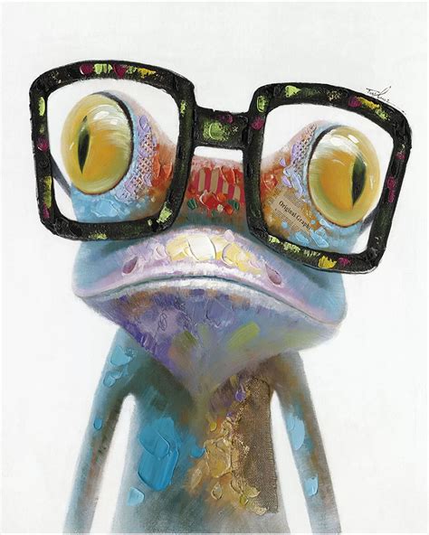 Frog with Glasses - Light - Paint by Numbers - Paint My Numbers