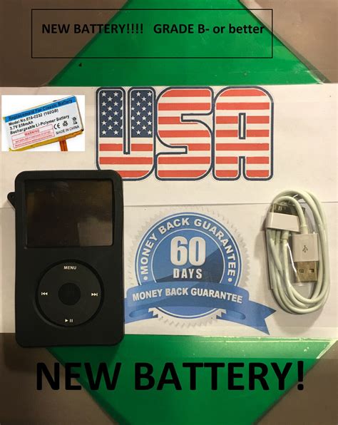 Apple iPod classic 5th Generation Black (60 GB) New Battery ...