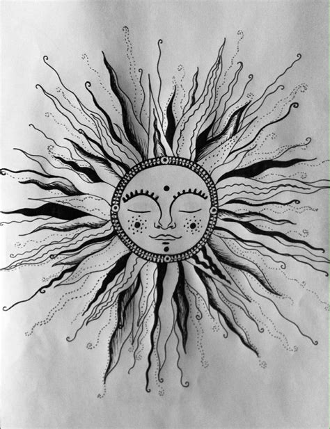 Sun tattoo designs, Hippie sun tattoo, Hippie tattoo