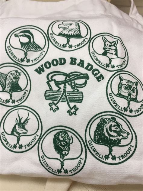 Boy Scout Wood Badge Apron White with Green Logo Georgia Textile | Wood badge, Boy scouts, Green ...