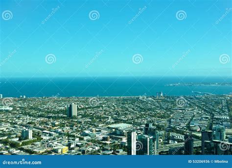 Melbourne City Aerial View stock photo. Image of houses - 53206936