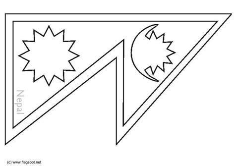 Coloring page flag Nepal - img 6299.