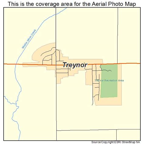 Aerial Photography Map of Treynor, IA Iowa