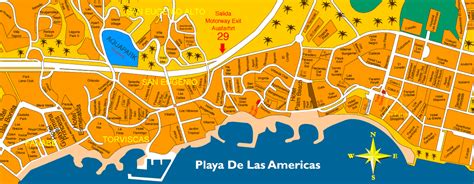 Playa de las Americas Map. Main Attractions - Tenerife Guide