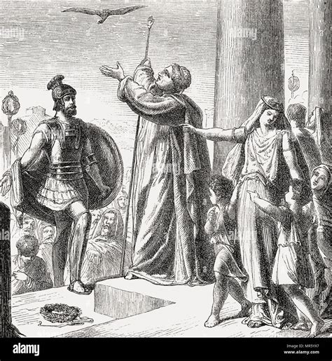 Ancus Marcius, fourth king of Rome honouring Lucius Tarquinius Priscus, fifth king of Rome Stock ...