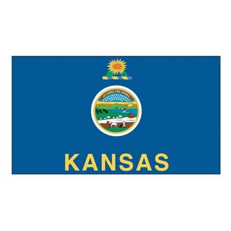 Kansas 3 x 5 Nylon State Flag (KS STATE FLAG 3x5) by www ...