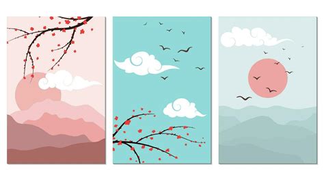 chinese posters set 25368899 Vector Art at Vecteezy