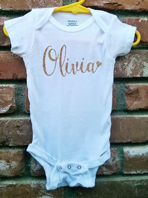 Glitter Name Onesie. Personalized onesie. Baby Girl Custom