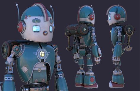 ArtStation - Little Robot (game character), Giuliano Grassi | Robot game, Game character, Character