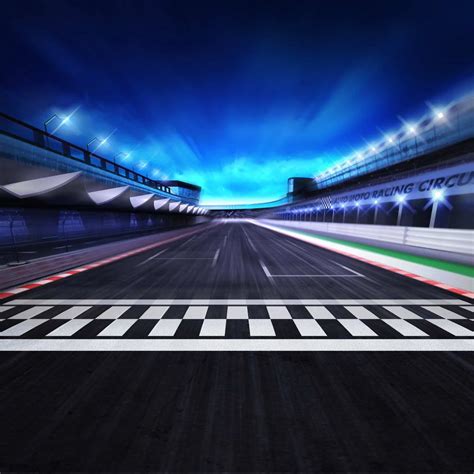 Race Track Finish Line Night Scene 3D Racing Competition Photo Backdro – Dbackdrop | Digital ...