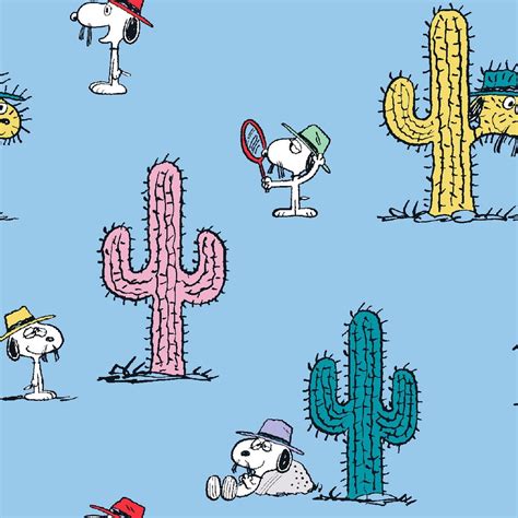 Desert Snoopy & Spike Peanuts Cactus Dog Print Charlie - Etsy